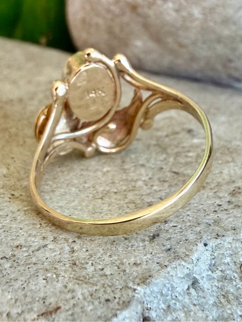 14 karat gold and turquoise ring - Picture 5 of 6